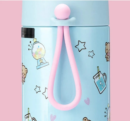 Sanrio Stainless Steel 304 Thermos Kawaii 280ML Hello Kitty Cinnamoroll Melody Vacuum Flask Water Bottle Tumbler Girls Gifts