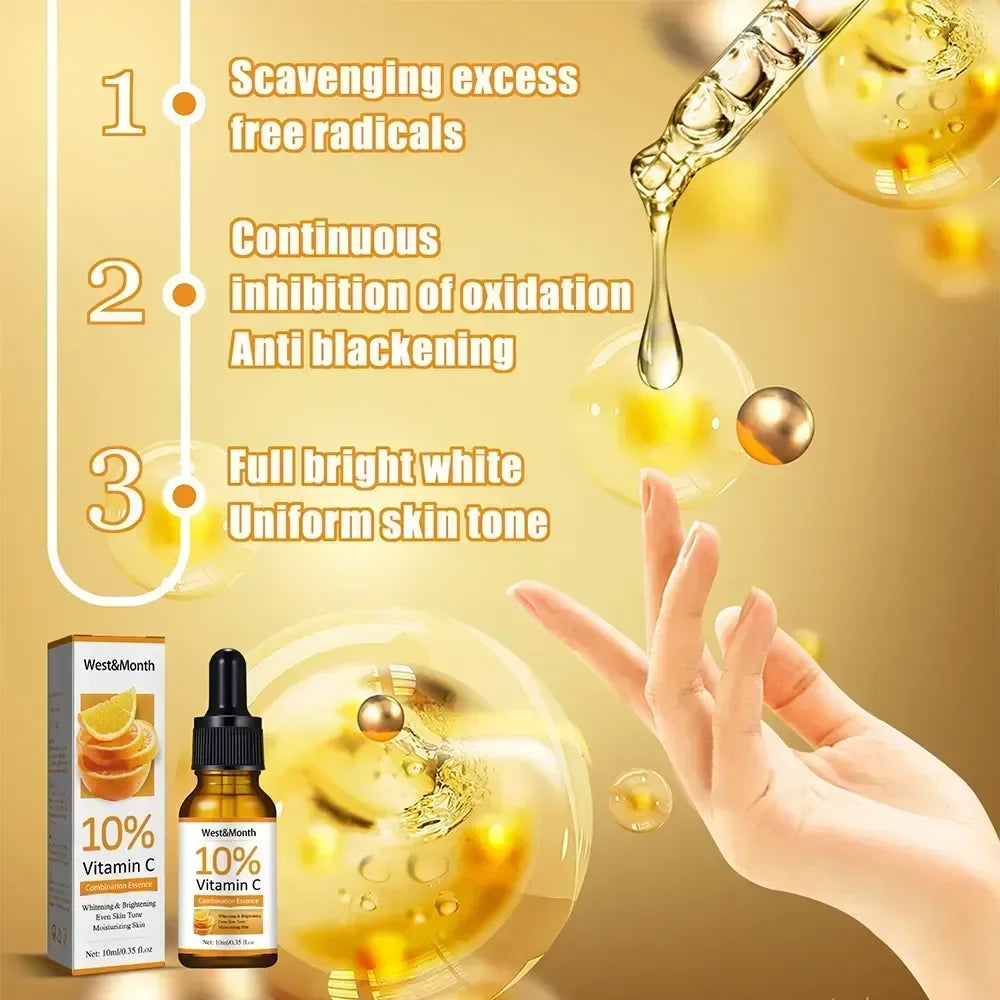 Vitamin C Face Whitening Serum Spot Serum Hyaluronic Acid To Remove Dark Spots Pigment Wrinkle Remover Face Serum Shrink Pores