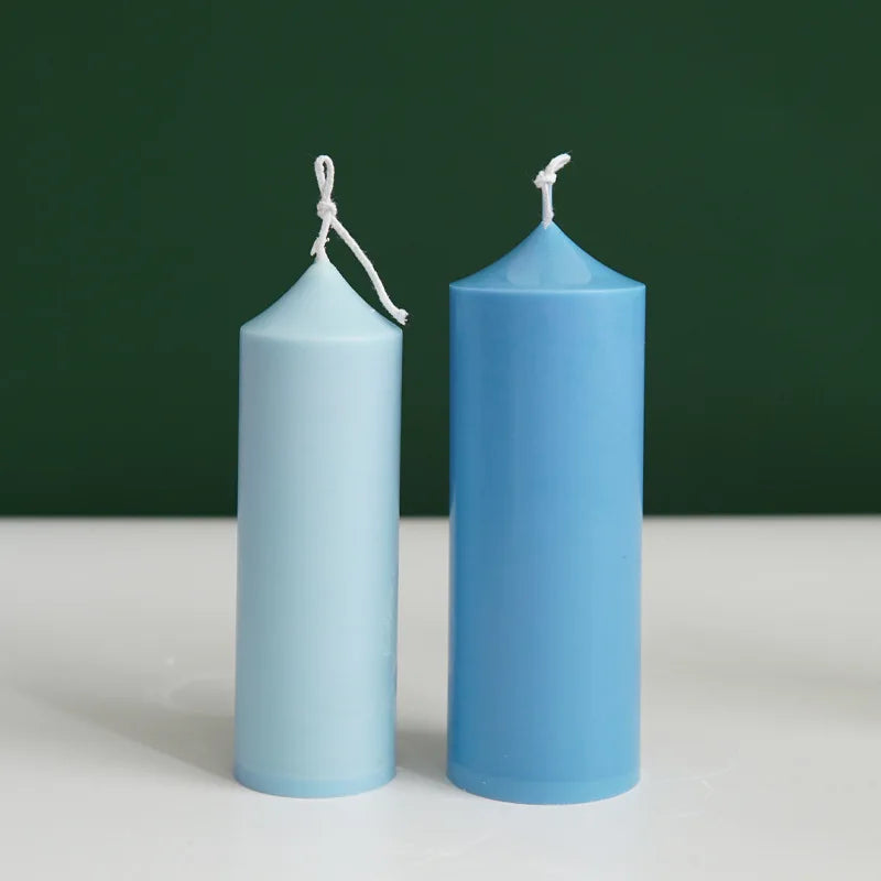 Spire Cylindrical Plastic Candle Mold DIY Geometric Conjoined Church Top Candles Making Supplies DIY Retro Church Wedding Decor