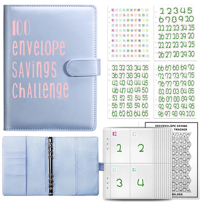 100 Envelope Cash Savings Challenge, Saving Challenge Envelop Book, Budget Envelope Financial Assistant, A5 Size Cash Binder