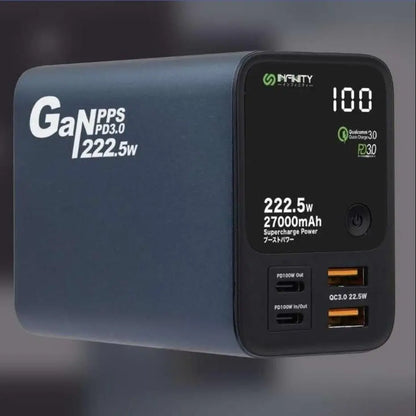 22.5W Power bank PD 200W 27000MAH 5V 9V 12V 15V 20V 5A USB QC4.0 Super Charge VOOC Li-polymer battery