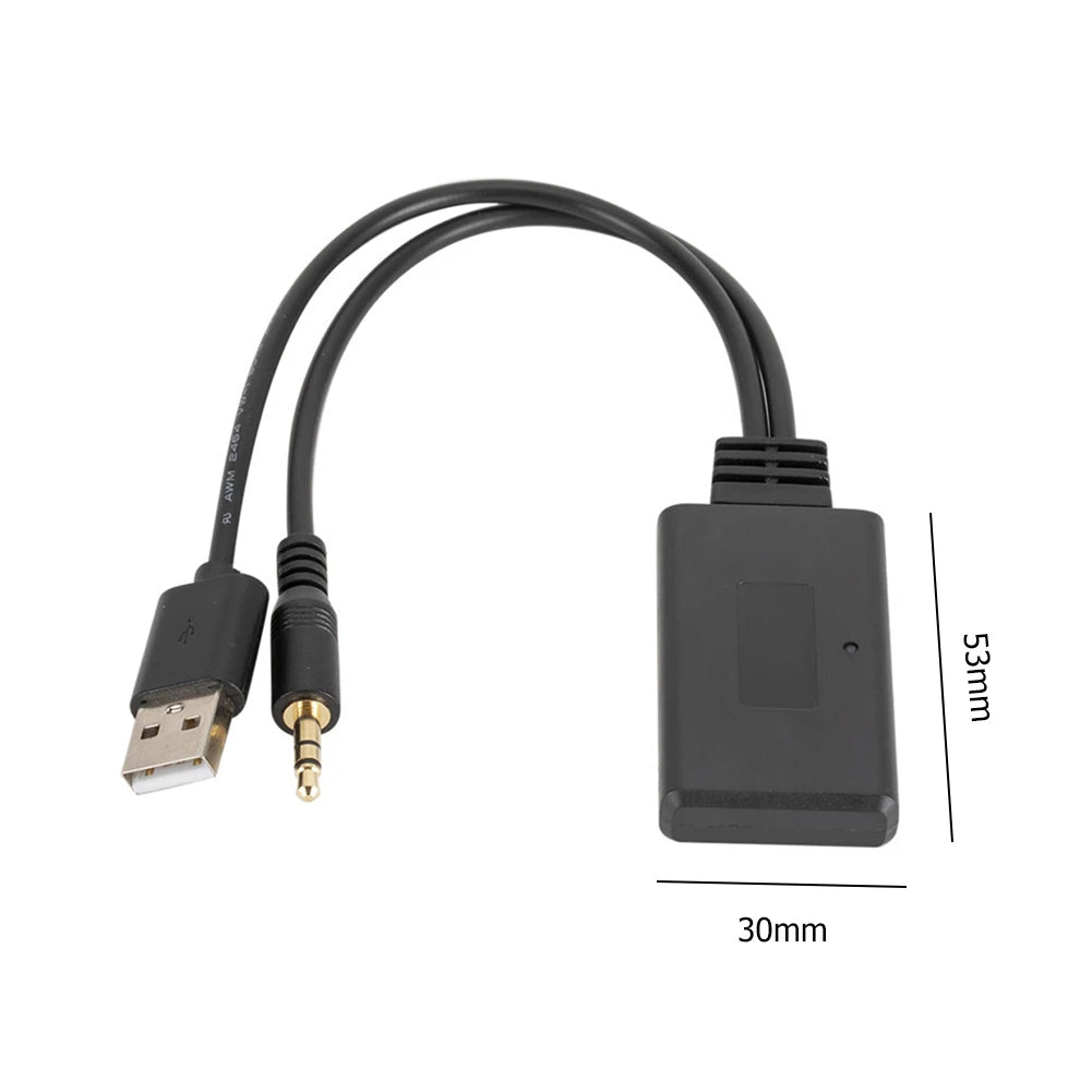 Universal Bluetooth-compatible Audio Cable Module Music Audio Adapter Car Electronics Accessories for 2RCA Interface Vehicles
