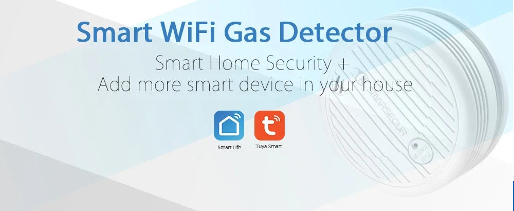 Alarmest Wifi Smoke Detector Smoke Sensor Highly Sensitive For smart Life app control Power by Tuya