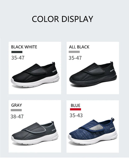 Diabetic Shoes for Men Wide Width Walking Shoes Slip-On Orthopedic Shoes for Swollen Feet Foot Pain Relief Cushion Sneakers