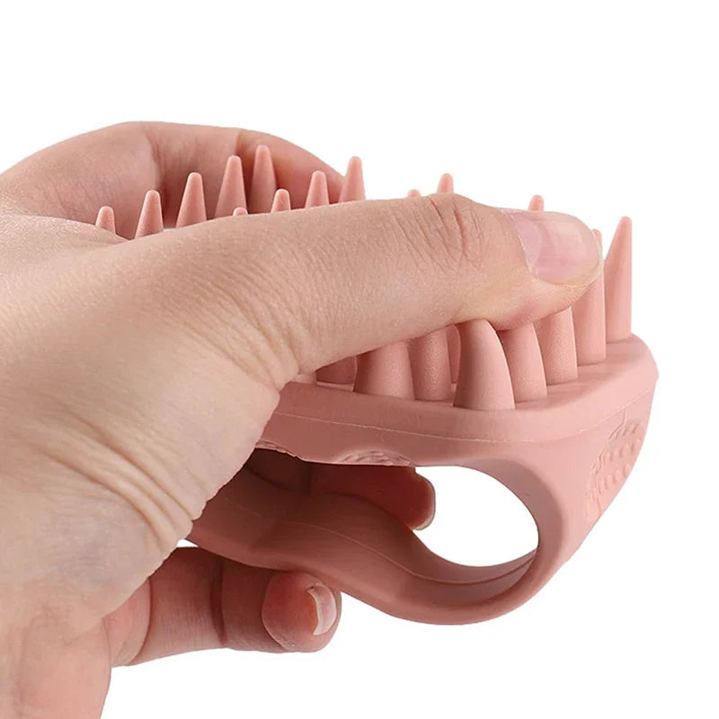 Scalp Scrubber Shampoo Brush Massager Clean Scalp Comb With Handle Hair Washing Brush Scalp Exfoliator Brush Head Scrubber Tools