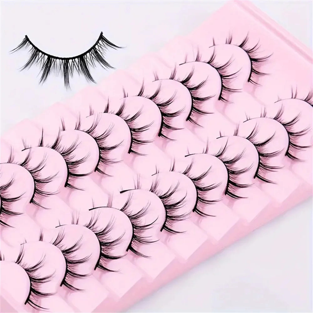 False Eyelashes Natural Manga Lashes Wispy Spiky Wet Look False Anime Eyelashes Look Like Individual Clusters  Japanese Cosp