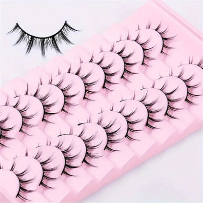 False Eyelashes Natural Manga Lashes Wispy Spiky Wet Look False Anime Eyelashes Look Like Individual Clusters  Japanese Cosp