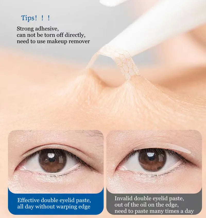 180/270PCS Double Eyelid Tape Invisible Eyelid Lift Band Self Adhesive Paste Fiber Waterproof Free Glue Eye Stickers