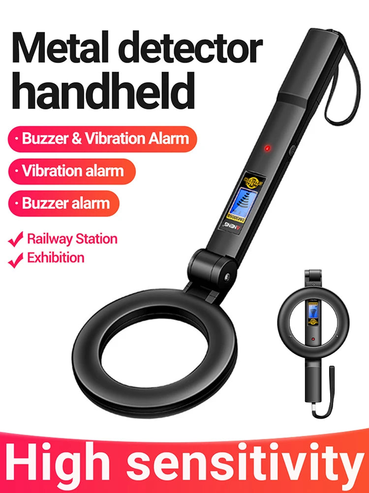 Handheld Metal Detector High Sensitivity Metal Detector Underground Multipurpose Metal Finder Buzzer & Vibration Alarm