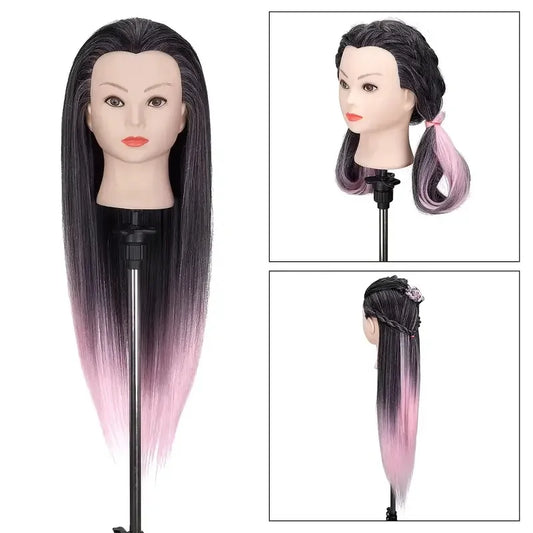 Training Heads Kit For Hairdressers Hair Styling Head Mannequin Doll Head For Children Practice Hair