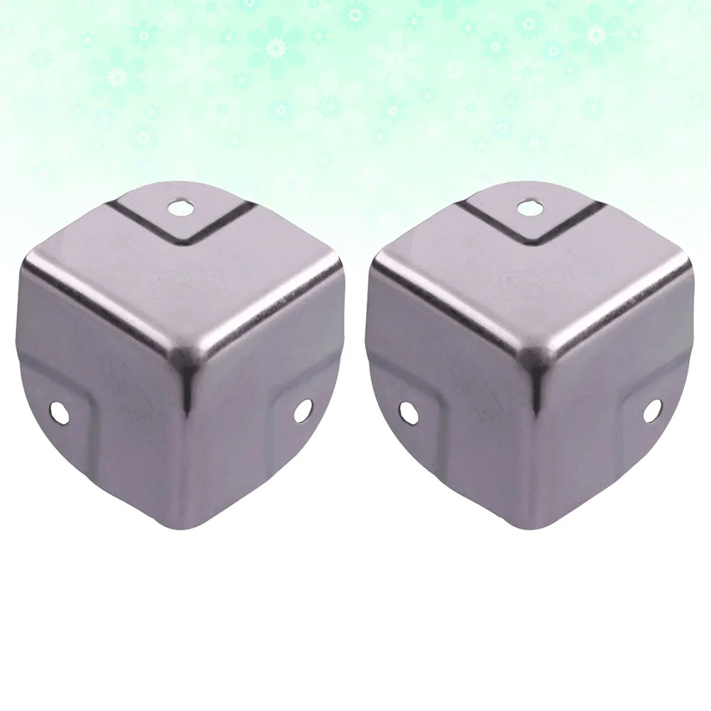 4 Pcs Stainless Steel Corner Protectors Decorative Edge Guards For Furniture Box Wrap Table Guard Hardware Brackets