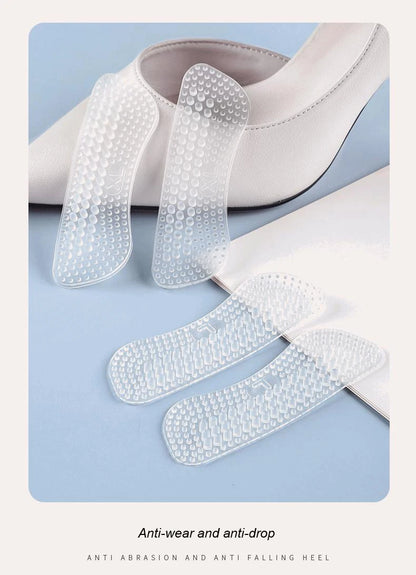 Upgrade Silicone Heel Stickers Heels Grips for Women Men Anti Slip Heel Cushions Non-Slip Inserts Pads Foot Heel Care Protector