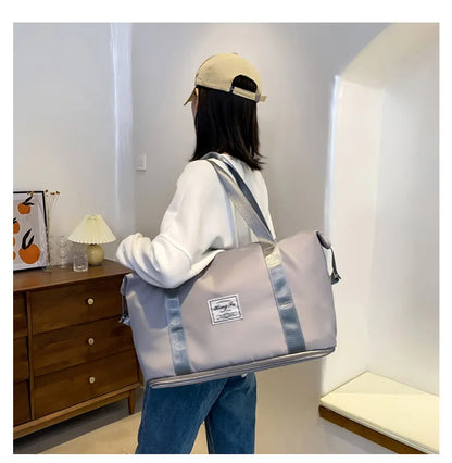 UNIXINU Carry On Travel Duffle Bag Nylon Waterproof Sports Gym Tote Bags for Women Large Capacity Storage Luggage Handbag