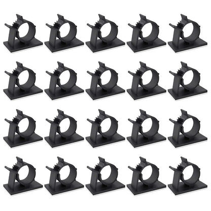 20 Pcs Cable Clips Self Adhesive Power Cord Management Wire Holder Cable Organizer Clamp Wire Clip for Car Desktop Wall Phone