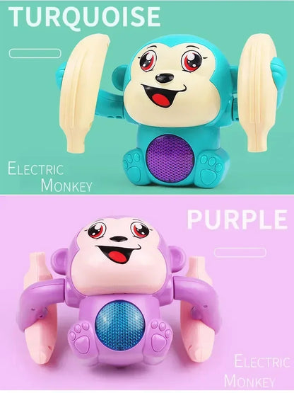 Musical Crawling Monkey Toys for Babies - Interactive Light-Up Dancing Toy for Infant Development and Tummy Time Gifts
