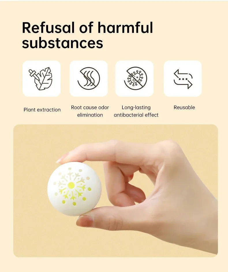 Deodorant Balls For Shoes Multifunction Jasmine Scent Fresheners Footwear Shoe Closet Toilet Deodorization Long-lasting Aromatic