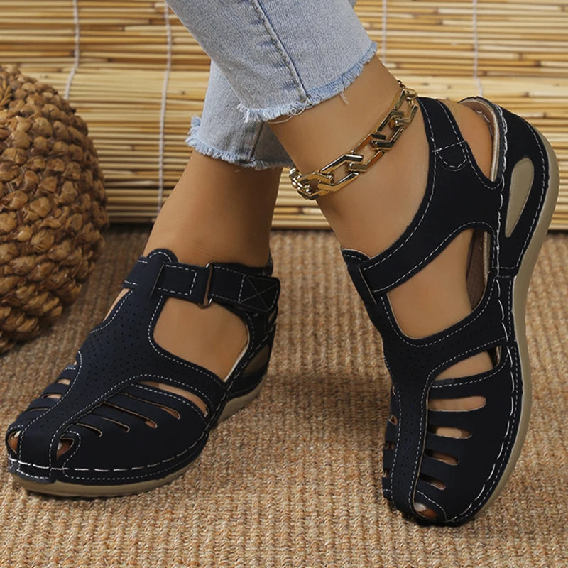 Sandals Shoes Women Summer Soft Women's Sandals Retro Shoes Woman Wedge Women's Shoes Breathable Footwear Female Sandal Women