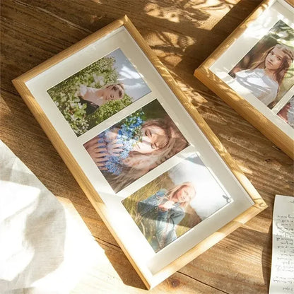 Double/Triple Photo Frame Integrated Desktop Album Set 180 ° Vertical Photo Frame HD Photo Gift Fram