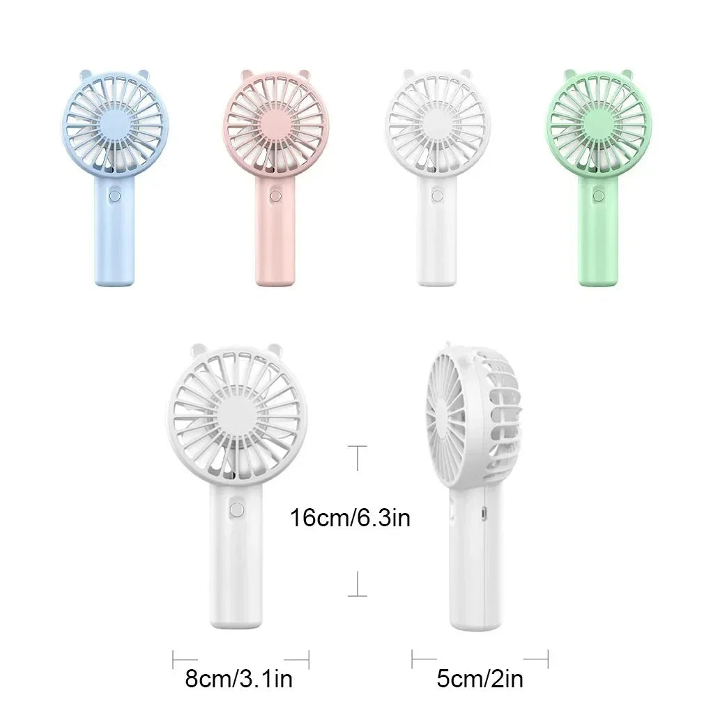Mini Portable Cooling Fan Handheld Fan Small USB Rechargeable Eyelash Eyelash Mute Cooler Handheld Fan USB Rechargeable Desk