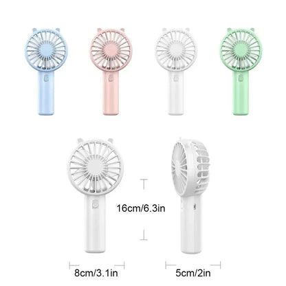 Mini Portable Cooling Fan Handheld Fan Small USB Rechargeable Eyelash Eyelash Mute Cooler Handheld Fan USB Rechargeable Desk