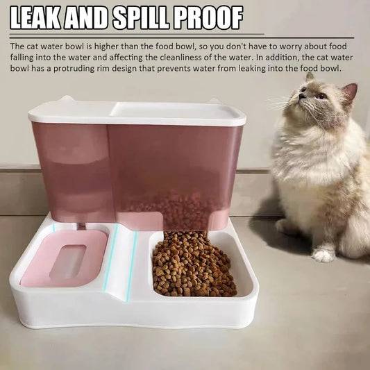 Cat Feeder Automatic Pet Feeder Large Capacity Food Dispenser Dry Wet Separation Water Bowl BPA Free Material Top Rated