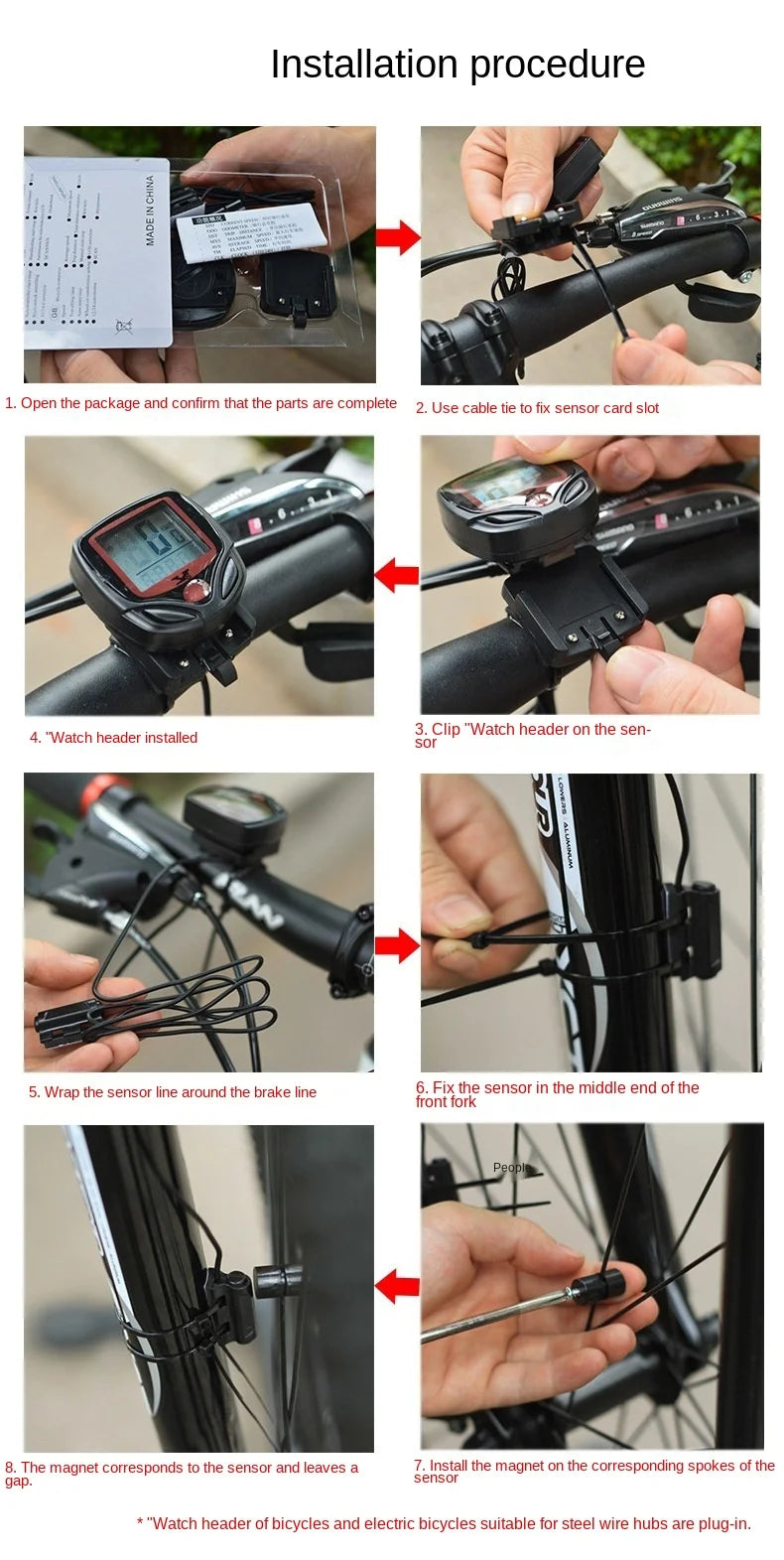 Waterproof Bicycle Bike Cycle Lcd Display Digital Computer Speedometer cycling computer