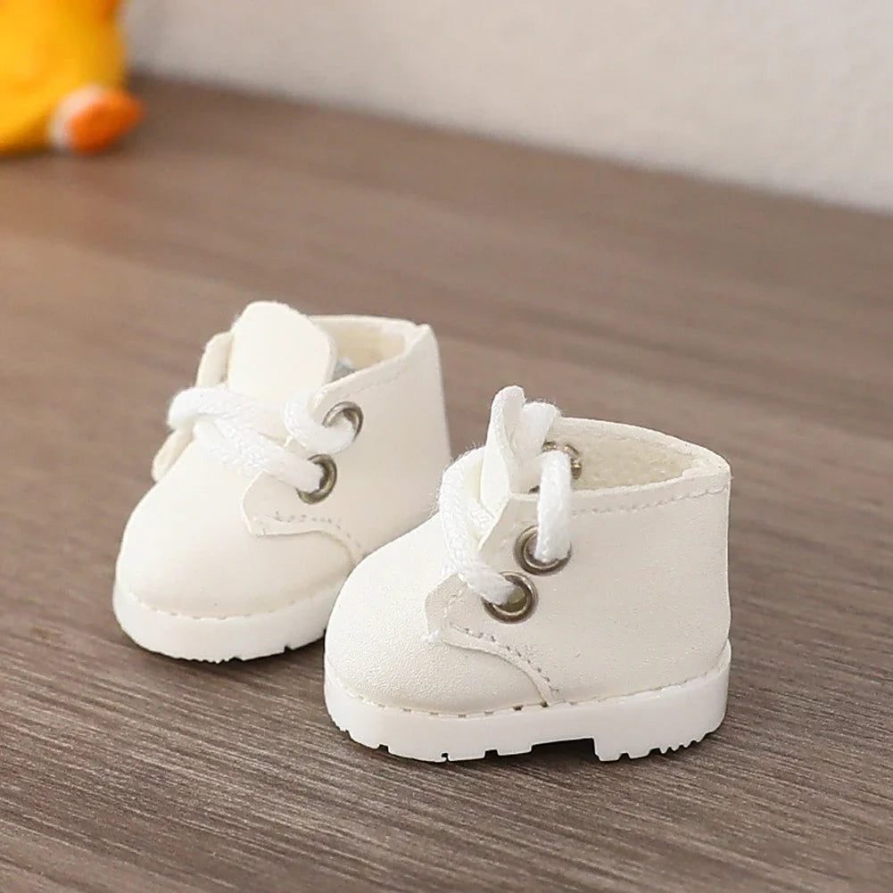 【Labubu Shoes】Labubu Mini Leather Boots for 15/17cm Dolls - Multi Colorful Fashion DIY Shoes  Sitting Party Wearing Accessories