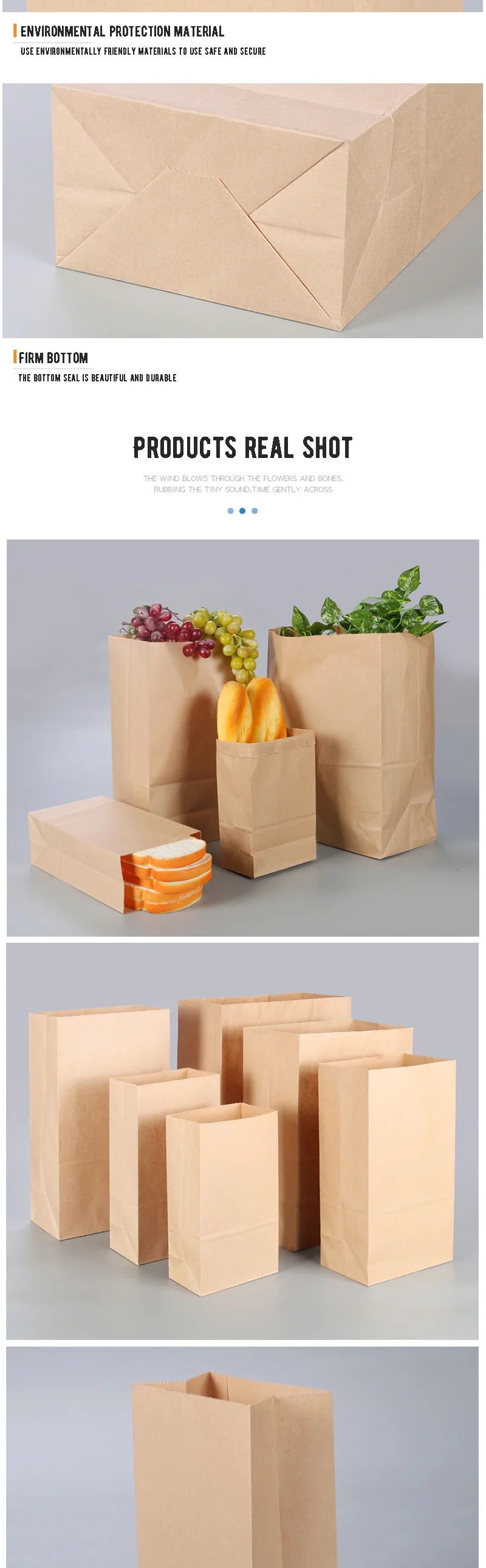 Customized Kraft Paper Bags, Food Bags, Refrigerator Storage, Hamburger Oil Proof, Pharmacy, Disposable Takeaway Packaging Bag
