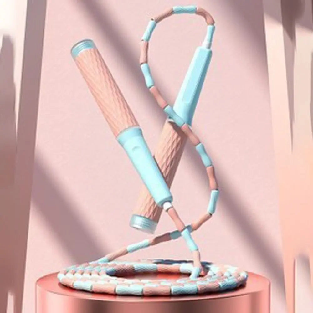 Strong Flexibility Skipping Rope Not Entangled Adjustable Soft Beaded Segmented Fitness Jump Rope Unisex Environment Protection