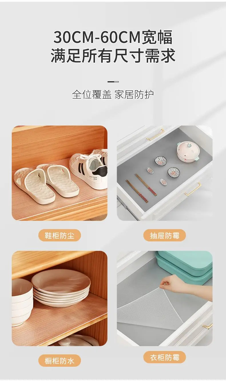 Reusable Anti-slip Mat Drawer Shelf Liner Cabinets Mat Kitchen Organizer Pad on the Table Refrigerator Dishes Protective Drawers