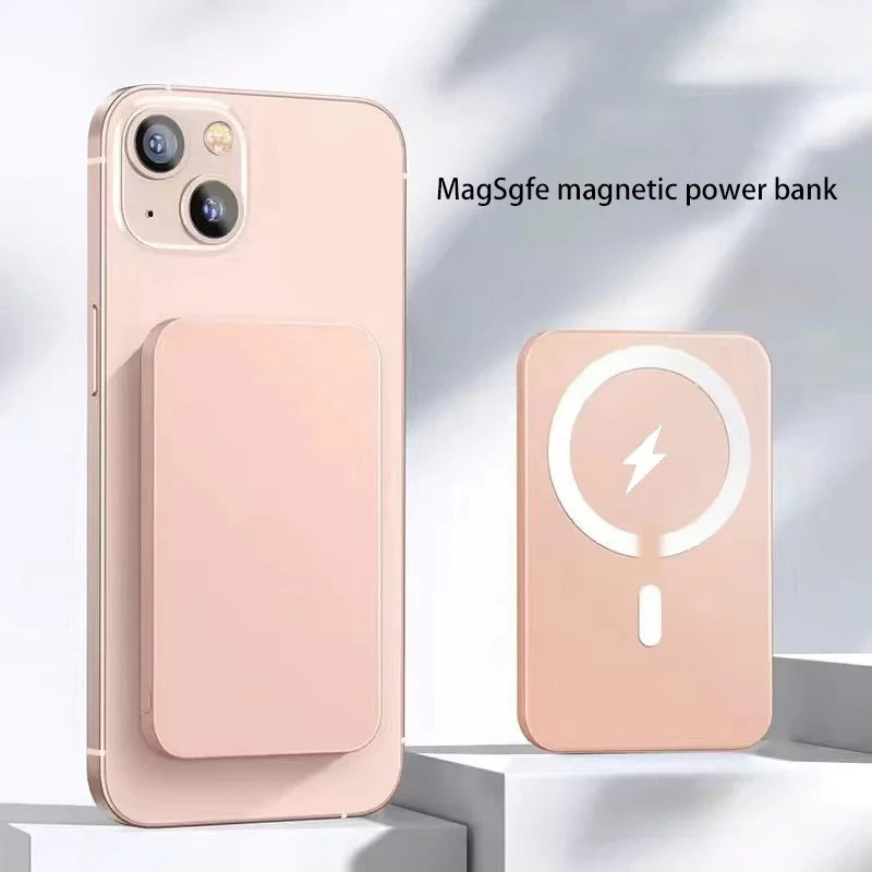 50000mAh Magnetic Wireless Power Bank External Portable Battery Pack for iPhone 12 13 14 15 Series Original 1:1
