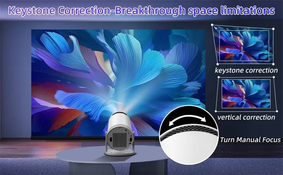 2025 Hot New Projector 4K Bluetooth 5.0 Dual Wifi6 260ANSI All Winner Support 1080P 1280*720P Mini Home Cinema Outdoor Projetors