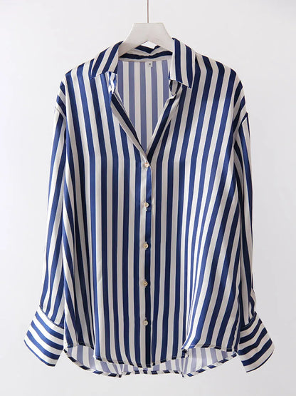 Office Wear Women Shirts Satin Blouse Luxury Pink Long Sleeve Formal Shirts Female Button Silk Tops For Women Elegant All-Match