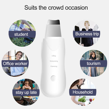 Vibration Face Skin Scrubber Blackhead Remover Facial Pore Cleaner Face Lifting Deep Clean Face Skin Tool Vibration Face Spatula