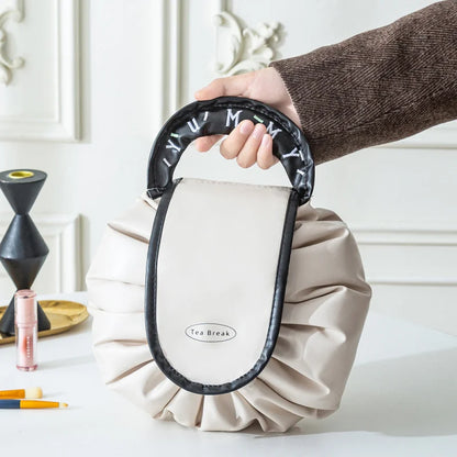 Travel Toiletry Makeup Bag   Drawstring Waterproof Large Capacity Portable Storage Bag