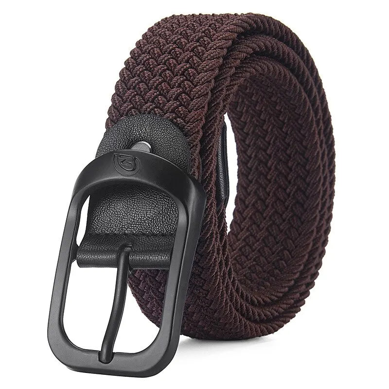 Men's Belt Casual Woven Elastic Belt Outdoor Sports Women's Belt No Need for Punching Climbing Work Belt For Men Women Fashion