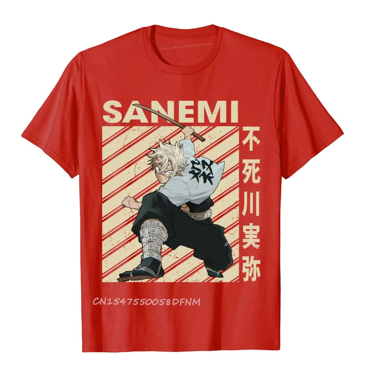 Latest Mens T Shirt Classic Art Sanemi Demon Anime Vintage Tops T Shirt Premium Cotton Preppy Style