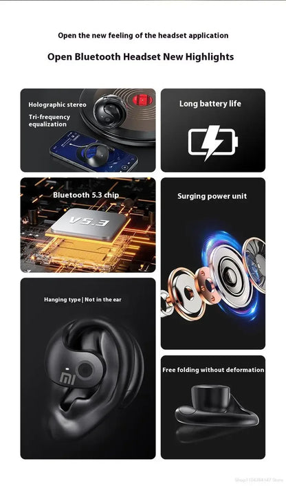Xiaomi JM13 earphones Bluetooth abiertos OWS nal á mbricos Bluetooth 5,4 earphones HD Camel Da subwoofer sports earphones
