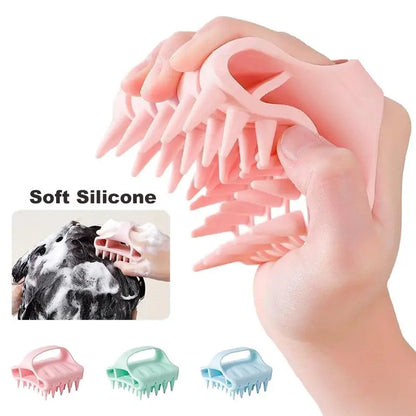 Scalp Massager Shampoo Brush Hair Washing Scalp Brush Soft Silicone Scalp Massager Hair Comb For Dandruff Removal Shampoo Brush