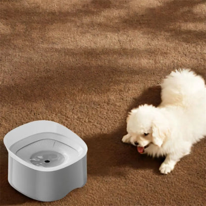 Spill-Proof Dog Floating Bowl No Wet Mouth Detachable Pet Water Bowl Large Capacity Plastic Automatic Drinking Bowl