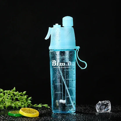 1/2PCS Plastic Spray Cup Summer Outdoor Sports Water Bottle Hydration Cooling Spray Cup Travel Portable Water Cup Gift Cups