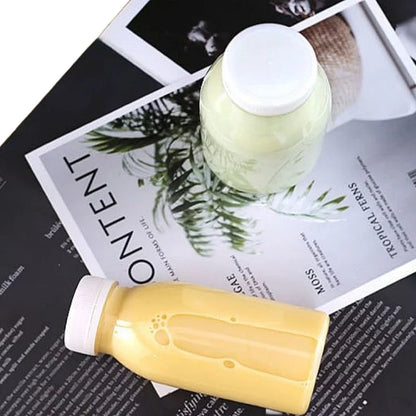 6pcs Small Plastic Bottle 100ml Milk Bottles Small Juice Bottles Leakproof Milk Bottles Portable Beverage Bottles Plastic Water