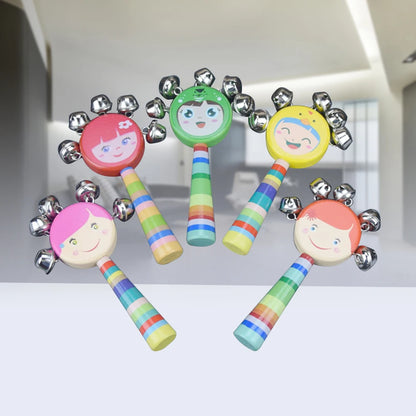 Hand Toys for Babies Infant Children's Bell Bamboo Wooden Bells Kids
