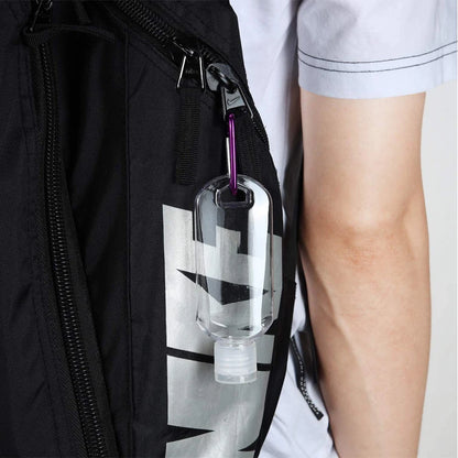 10Pcs 30/50/60ml Clear Travel Plastic Keychain Refillable Bottles Empty Spray/Flip Bottles Portable Mini Leakproof Containers