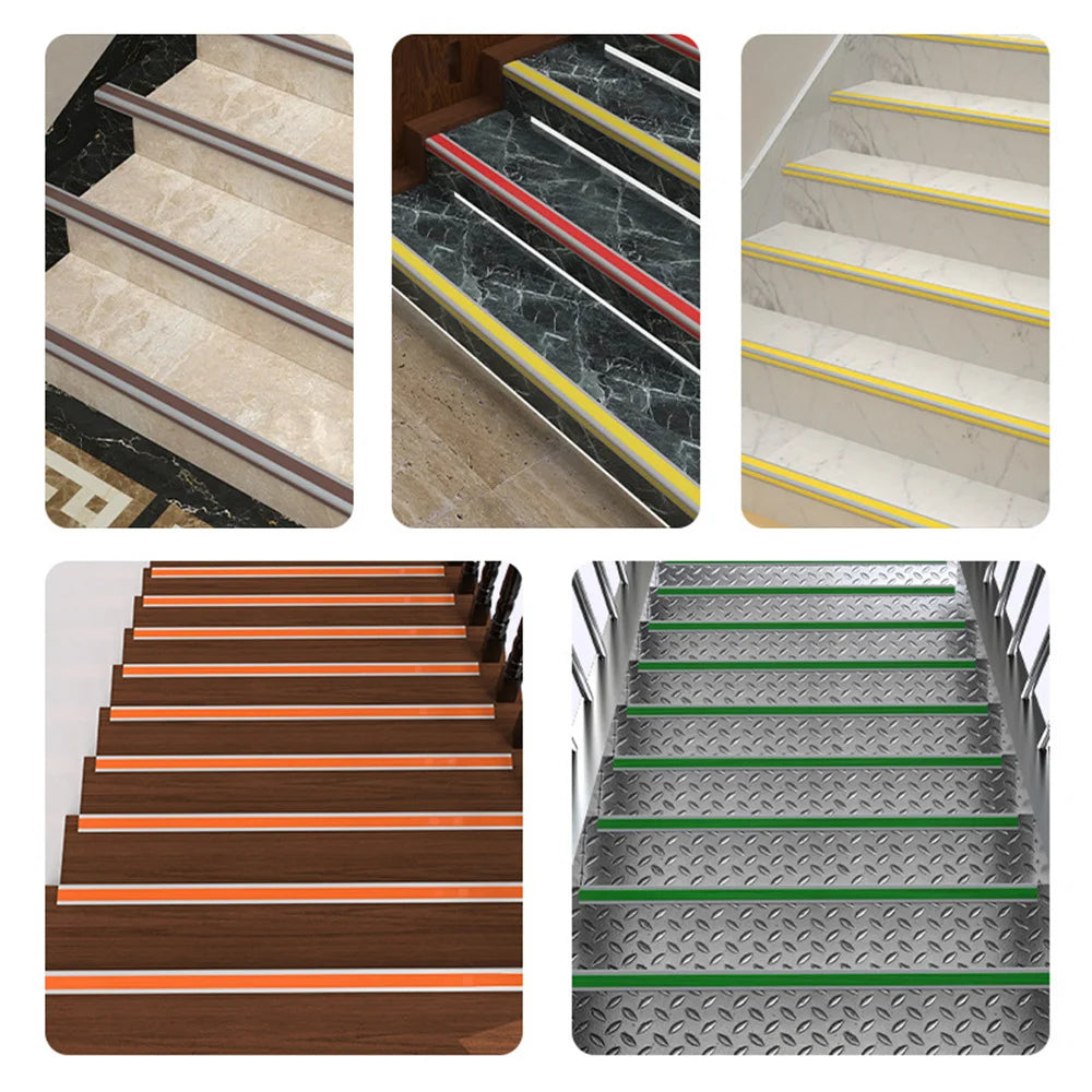 L-Shaped Stair Anti-Slip Tape Strips For Indoor And Outdoor Steps Decoration Waterproof Home Office Building Apartment Edge Safe