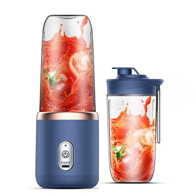 Portable Juicer Cup 6 Blade Blender Bottle  Household Fruit Juicer Cup Smoothie Blender USB Rechargeable Juicer Kitchen Tool