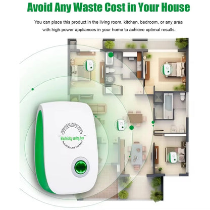 Electricity Saving Box US/EU Adapter Intelligent Power Factor Saving Device Smart Power Saver Cost Reducing Home Office