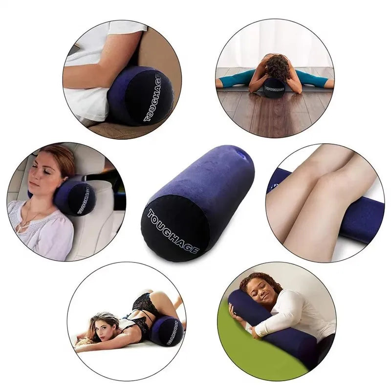 Portable Inflatable Pillow Multifunctional Body Pillow Cushion Positions Support Air Cushion Outdoor Travel Triangular PillowI