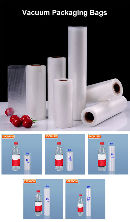 Vacuum Packaging Bags Roll Vacuum Sealer Bags for Food Vacuum Packed Bag Roll Vacuum Storage Bags 500cm/Rolls Vacuum Bags Rolls