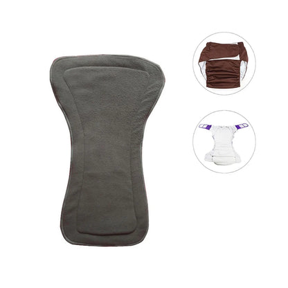 Washable Adult Diaper 4 Layers Bamboo Charcoal Cloth Nappy Liner Super Absorbent Reusable Incontinence Adult Diaper Insert Pad